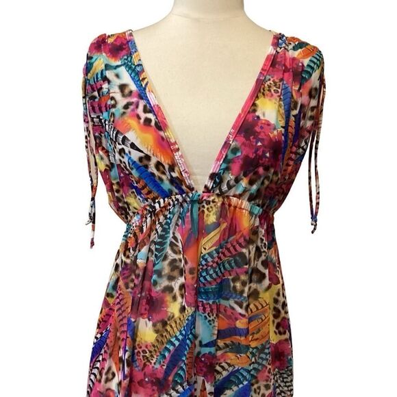 Kenneth Cole Reaction Multicolor swim coverup M - Picture 7 of 11